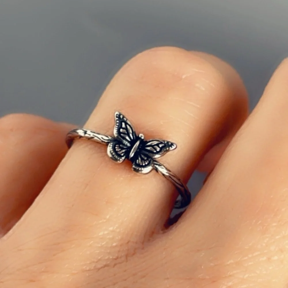 Sterling Silver Butterfly Ring